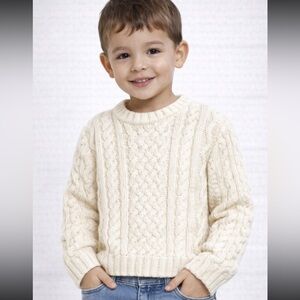 🧶 Talbots Kids Cable Knit Sweater – Boys 3T
